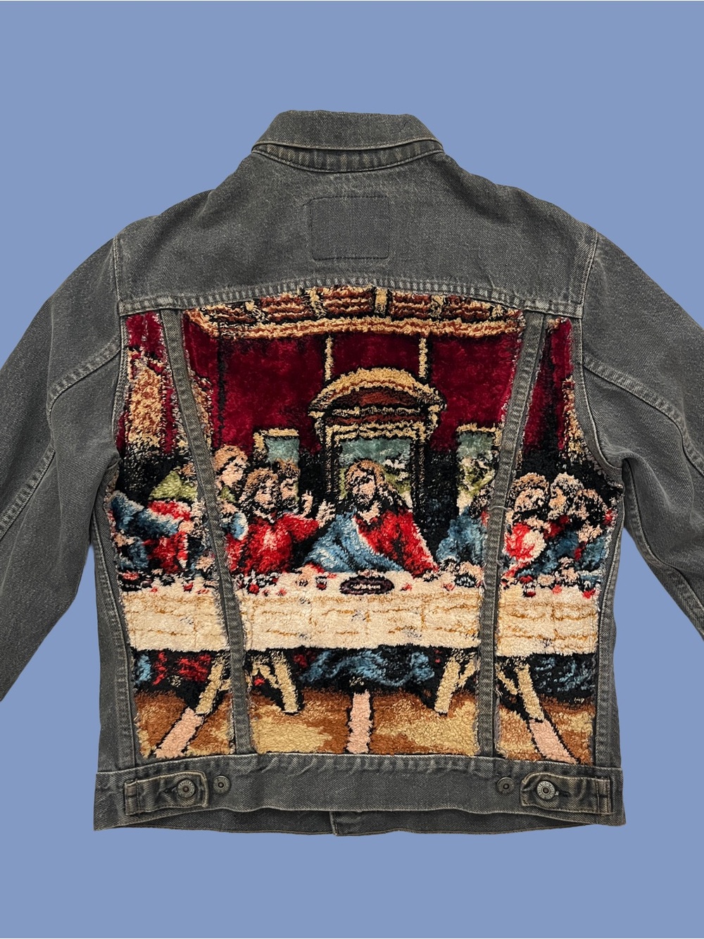 Denim Jacket with Tapestry Patch